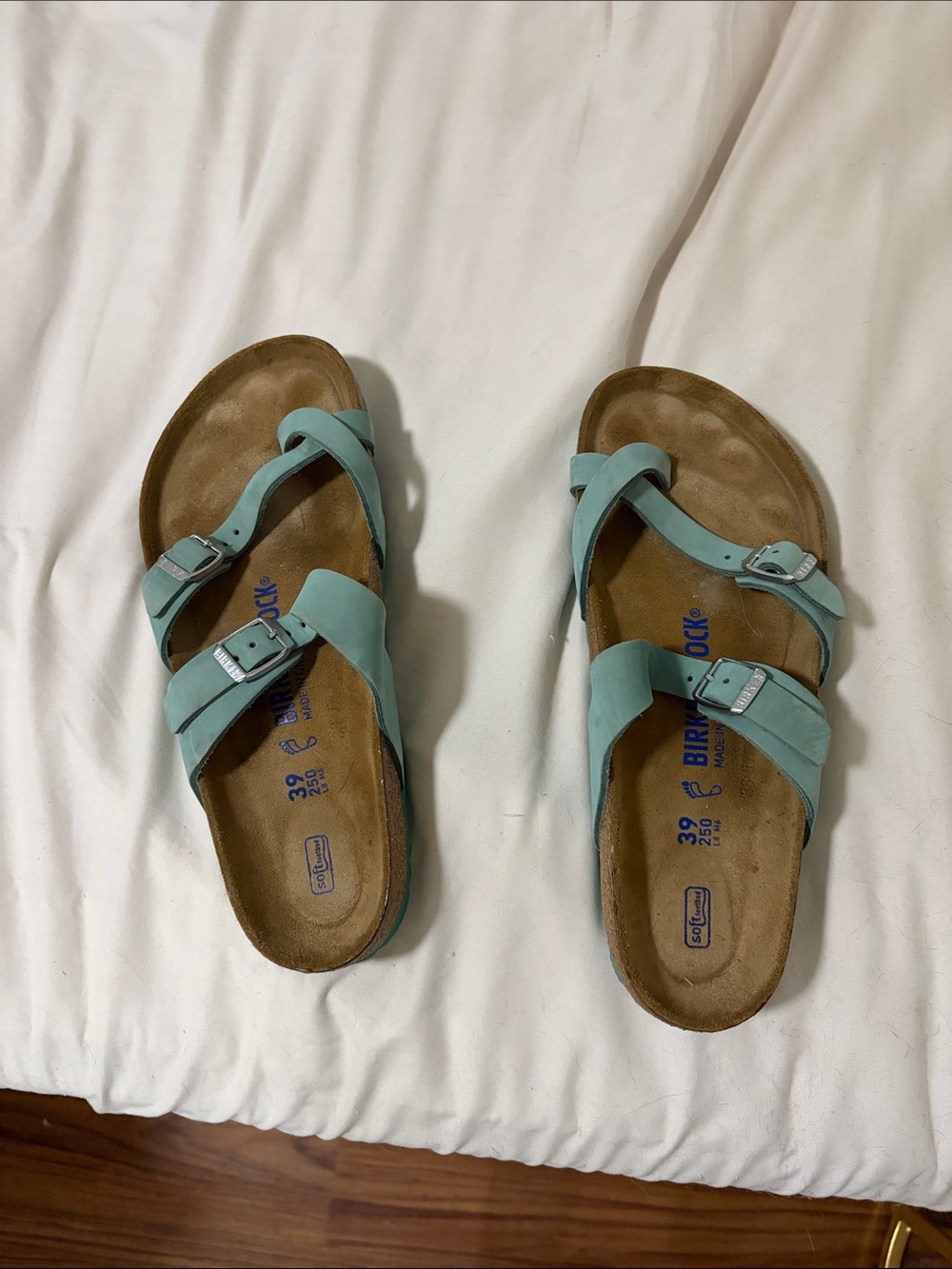 Birkenstock Women's Light Turquoise Adjustable Strap Sandals